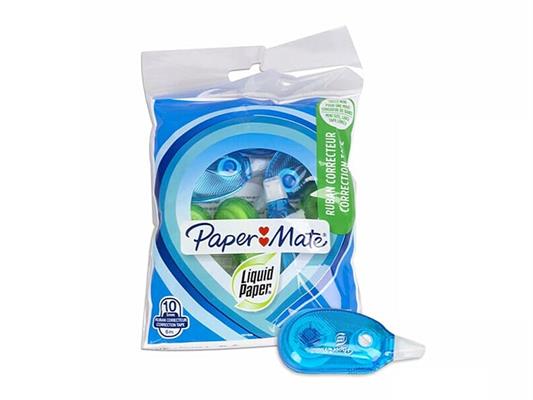 Correttore a Nastro Dryline mini 6mt bianchetto 10pz Papermate