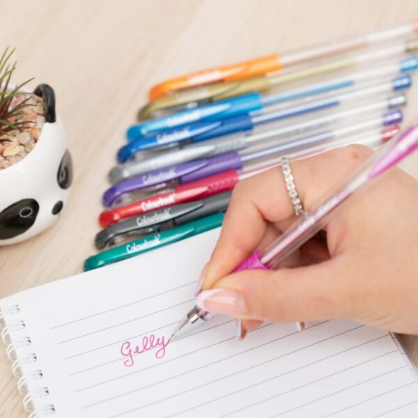 Set 10 Penne gel Gelly Metal Colourbook