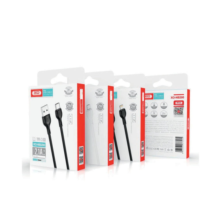 Cavo USB/Type C 2mt Nero 2,1A