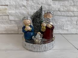 Presepe Natività su Tronco Oro Bagutta