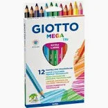 Mega-Tri Matite Pastelloni Colorati 12pz Giotto