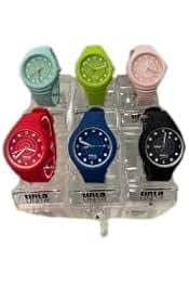 Orologio Silicone analogico rosa Tinta Unita