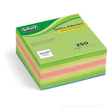 Notes Adesivo Riposizionabile 250fogli 50x50mm Lebez
