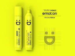 Evidenziatore Tratto Video Giallo Emoticon Fila