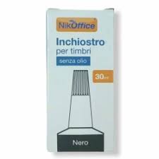 Inchiostro per Timbri Nero 30ml NikOffice