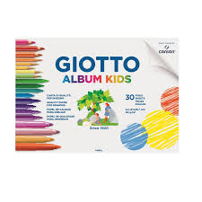 Album Kids 30 fogli 90gr A4 per disegno Giotto