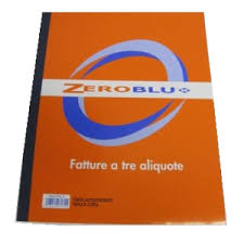 Blocco Fatture a Tre Aliquote A4 duplice copia ZeroBlu