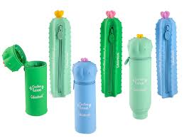 Portapenne Astuccio silicone Cactus Love azzurro Colourbook