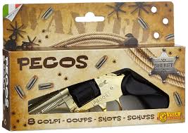 Pistola in Metallo 8 Colpi Oro Pecos