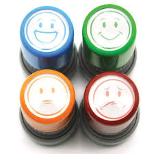 Timbrini per Giudizi 4 espressioni autoinchiostrate Deco