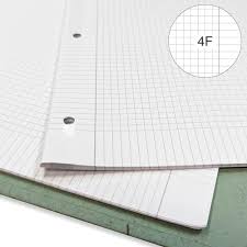 Ricambi Rinforzati A4 quadretti 4mm con margine 100gr