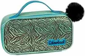 Astuccio Bauletto Cutie Case Zebrato Verde Glitter Colourbook