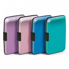 Custodia Carte/Tessere in Alluminio secur card colori pastello Niji