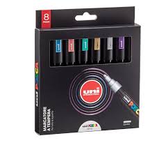 Set Pennarelli acrilici PC5 Metal 8pz Uni Posca