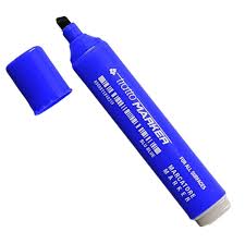 Tratto Marker Blu punta Scalpello