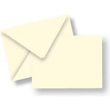 Cartoncino e Busta vergato avorio taglio dolce 10pz f.to 12x18cm Reale