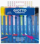 Pennarelli Turbo Pro 10pz colori forti Giotto