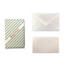 Cartoncino e Busta bianco 10pz f.to 9x14cm internografate Superlino