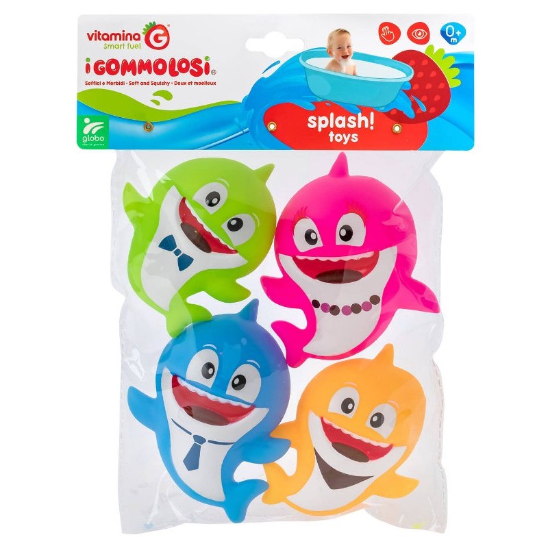 Gommolosi Squalo 4pz Globo