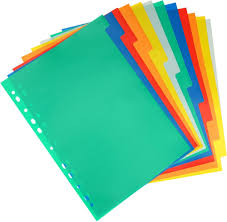 Divisori A4 12 posizioni cartoncino NikOffice