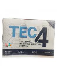 Album Blocco da Disegno 24x33cm Liscio 220gr Tec4