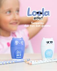 Temperamatite 2 fori con Gomma Loola Abstract Colourbook