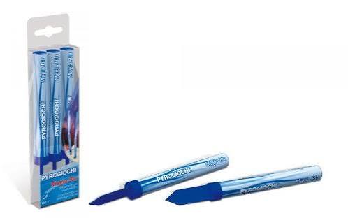 3 Fontane Torta Magia Lui Candeline Pirotecniche Azzurro CE