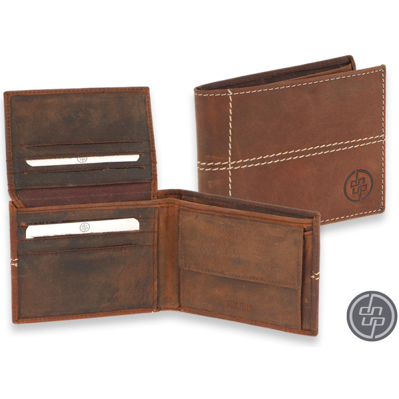 Portafoglio Uomo Dnup Pelle scamosciata scura