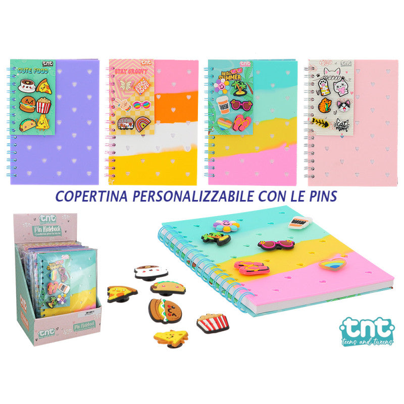Quaderno Notes A5 Spiralato con pin TNT