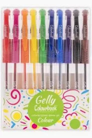 Set 10 Penne gel Gelly Colour Colourbook