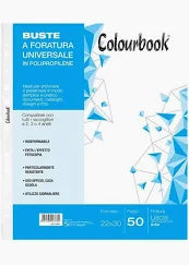 Buste Forate Plastica 22x30cm A4 liscia 50pz Colourbook