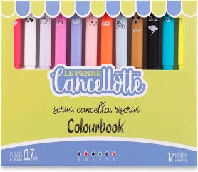 Cancellotta Set 12pz penne gel cancellabili Colourbook