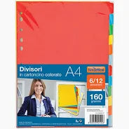 Divisori A4 12 posizioni cartoncino NikOffice