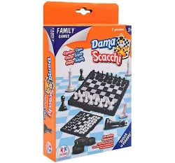 Dama e Scacchi Travel Gioco in Scatola mini Globo