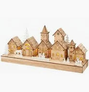 Villaggio Natalizio in legno compensato LED Lumineo
