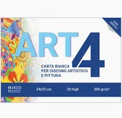 Album Blocco da Disegno 24x33cm Ruvido 200gr Art4