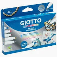 Pennarelli Multisuperficie 5pz Decor Metallic Giotto