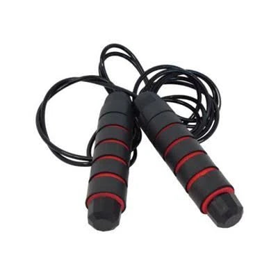 Corda per Saltare lunghezza regolabile colore Nero-Rosso