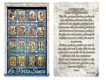 Carta plastificata Porta Santa 50x75mm Giubileo 2025